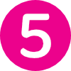 White number 5 inside a pink circle.
