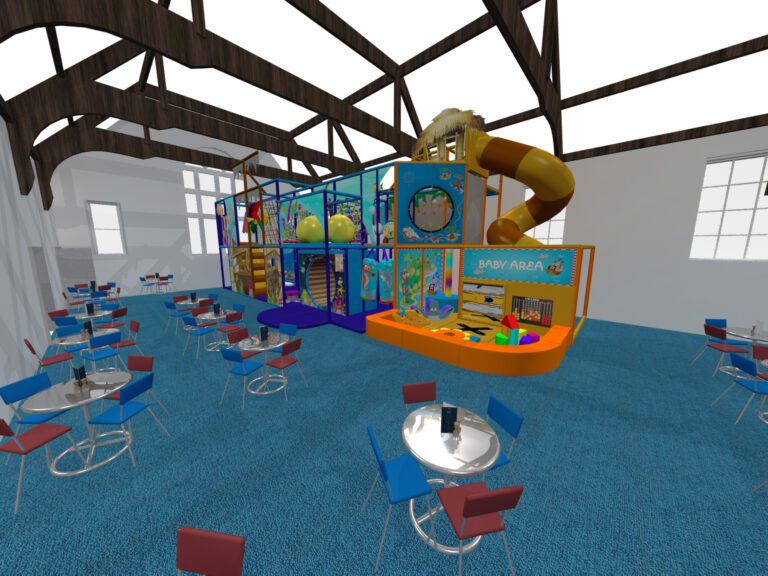 3D Render of Hemsworth Methodist Church's softplay designed by Play Creations.